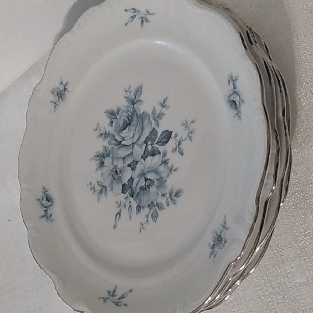 Johann Haviland Rosamonde Chippendale 4 Salad Plates Bavaria Germany